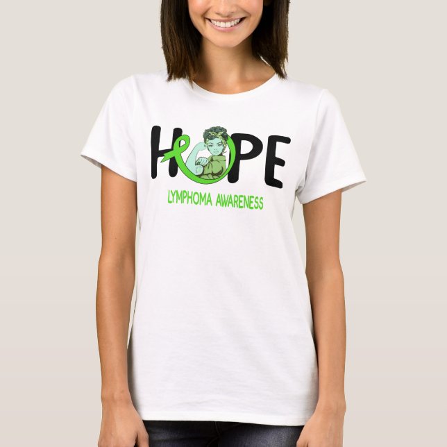 Lymphomkrieger hoffen grünes Band T-Shirt (Vorderseite)
