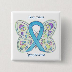 Lymphoödem Sensibilisierungsband Butterfly Custom Button