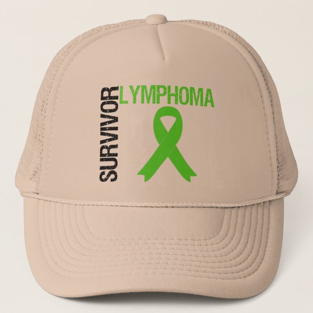 Lymphooma Survivor Shirts, Ohrfeigen und Merchandi Truckerkappe (Vorderseite)
