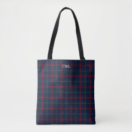 Lynch Clan Tartan Navy Kariert Monogram