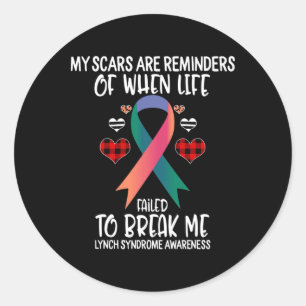 Lynch Syndrome Awareness Warrior Ncars Erinnerunge Runder Aufkleber