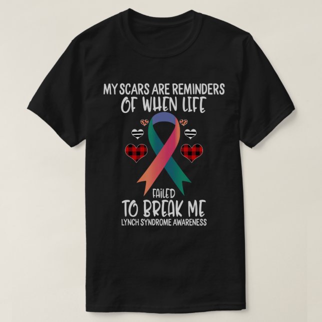 Lynch Syndrome Awareness Warrior Ncars Erinnerunge T-Shirt (Design vorne)