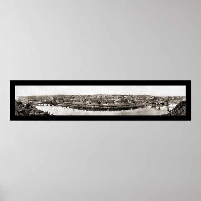 Lynchburg VA Bahn Foto 1913 Poster (Vorne)