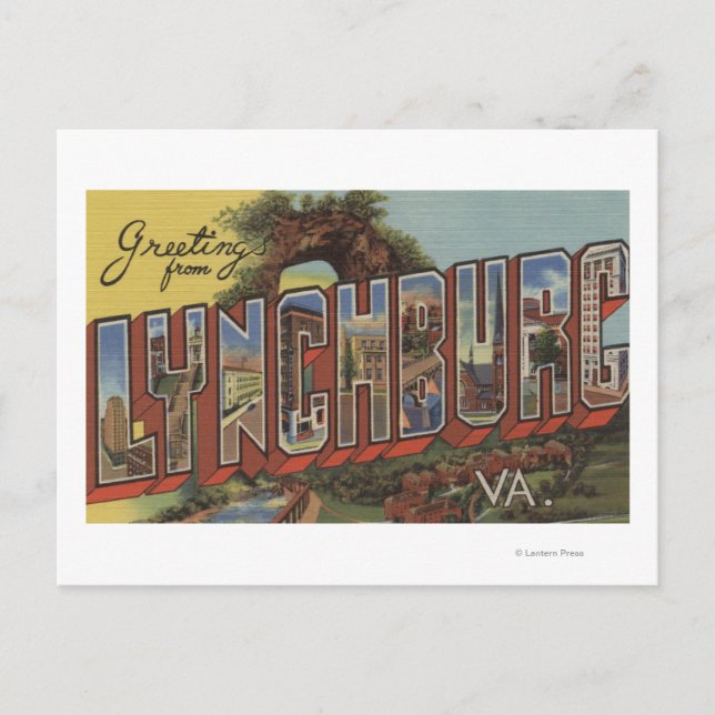 Lynchburg, Virginia - Große Briefszenen Postkarte (Vorderseite)