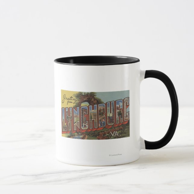 Lynchburg, Virginia - Große Briefszenen Tasse (Rechts)