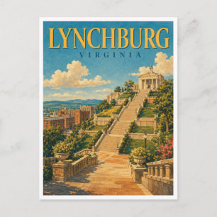 Lynchburg Virginia Monument Terrace GeoSaga Postkarte