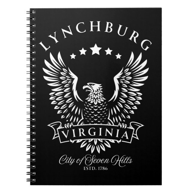 Lynchburg Virginia Vintag Eagle Notizblock (Vorderseite)