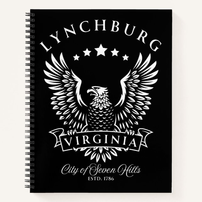Lynchburg Virginia Vintag Eagle Notizbuch (Vorderseite)
