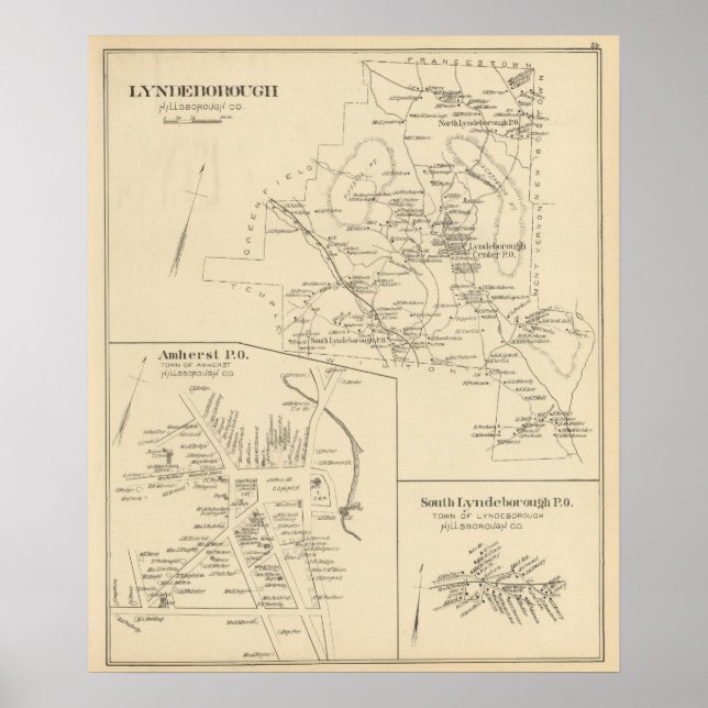 Lyndeborough, Hillsborough Co Poster (Vorne)