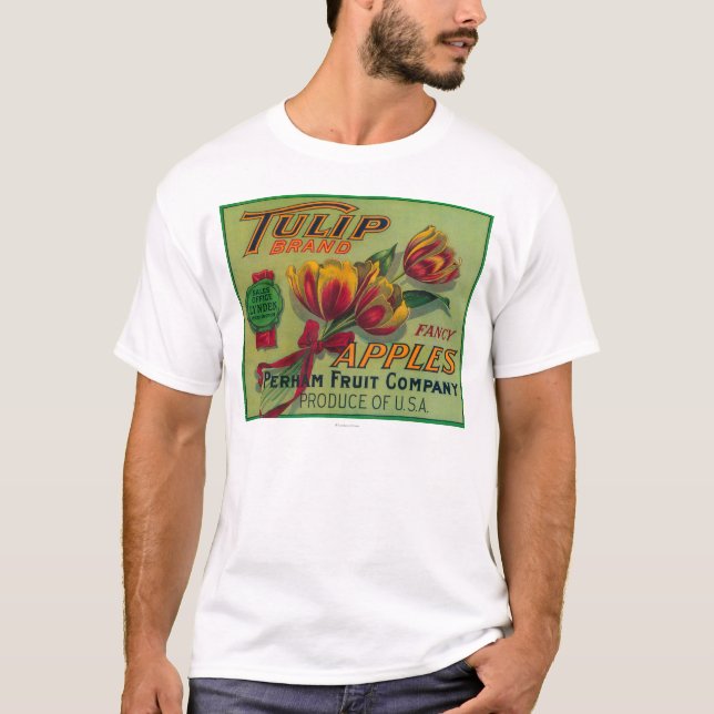 Lynden, WashingtonTulip Apple Kisten-Aufkleber T-Shirt (Vorderseite)