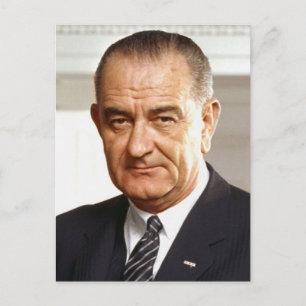 Lyndon B. Johnson 36. Präsident Postkarte