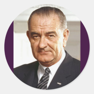 Lyndon B. Johnson 36. Präsident Runder Aufkleber