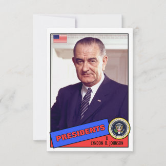 Lyndon B. Johnson Baseball Card
