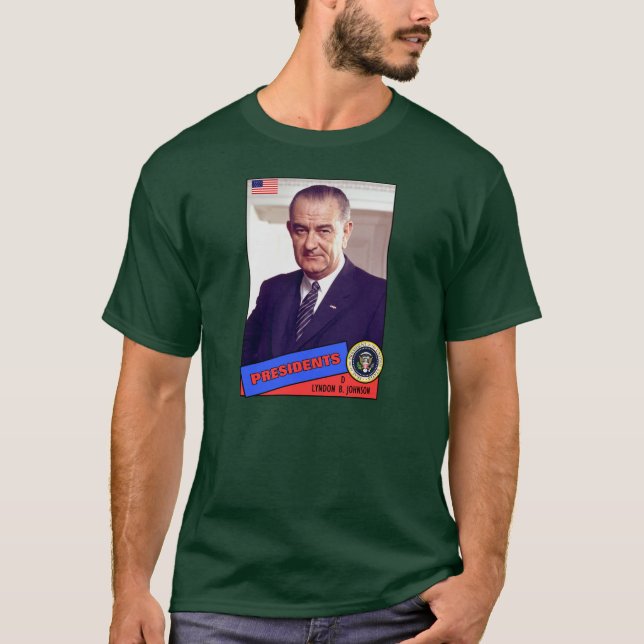 Lyndon B. Johnson Baseball Card T-Shirt (Vorderseite)