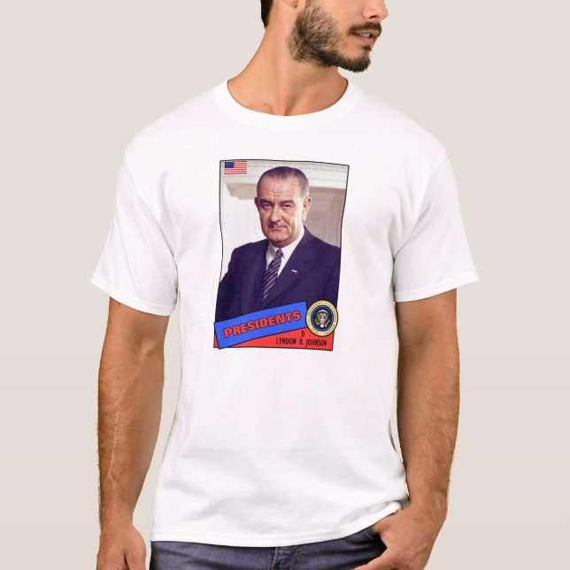 Lyndon B. Johnson Baseball Card T-Shirt (Vorderseite)