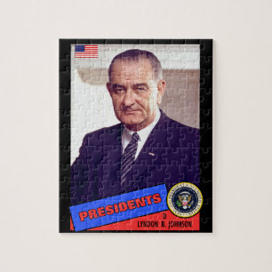 Lyndon B. Johnson Baseballkarte Puzzle