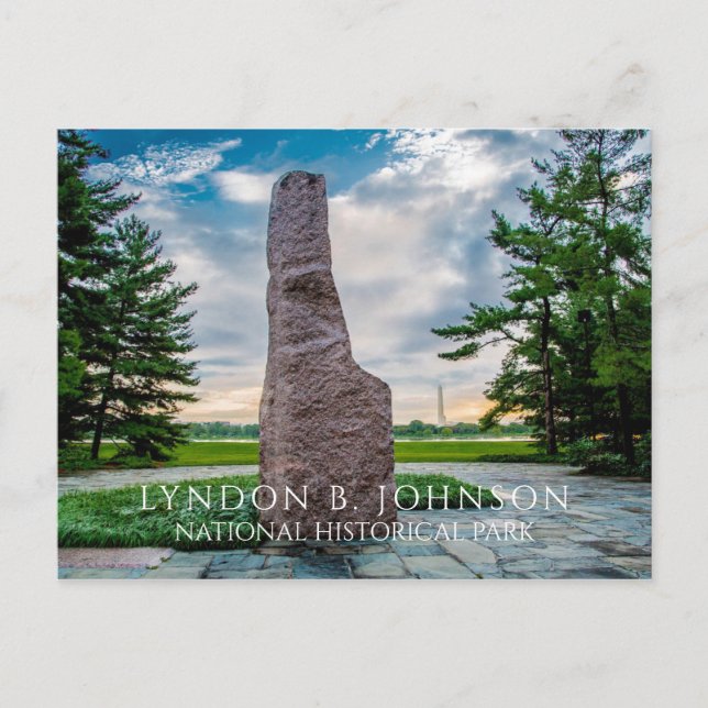 Lyndon B. Johnson Monolith, Memorial Grove Postkarte (Vorderseite)