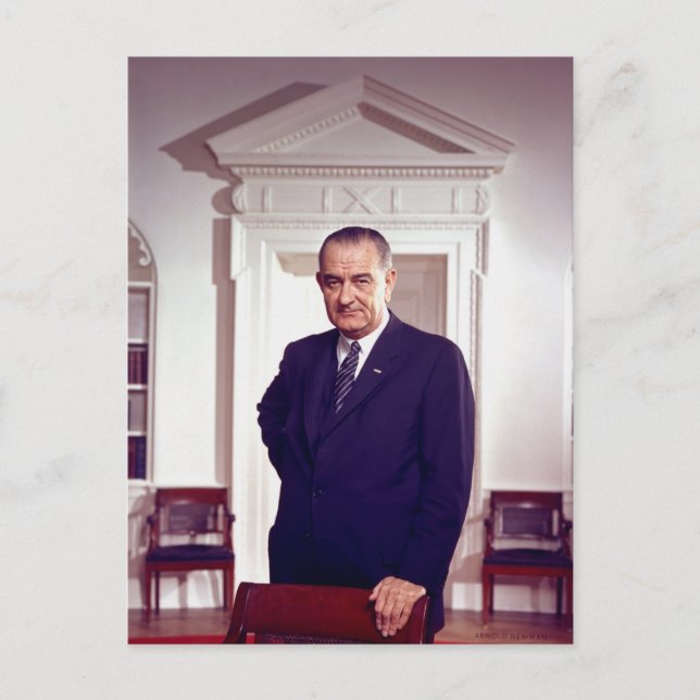 Lyndon B Johnson Postkarte (Vorderseite)