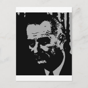 Lyndon B. Johnson Silhouette Postkarte