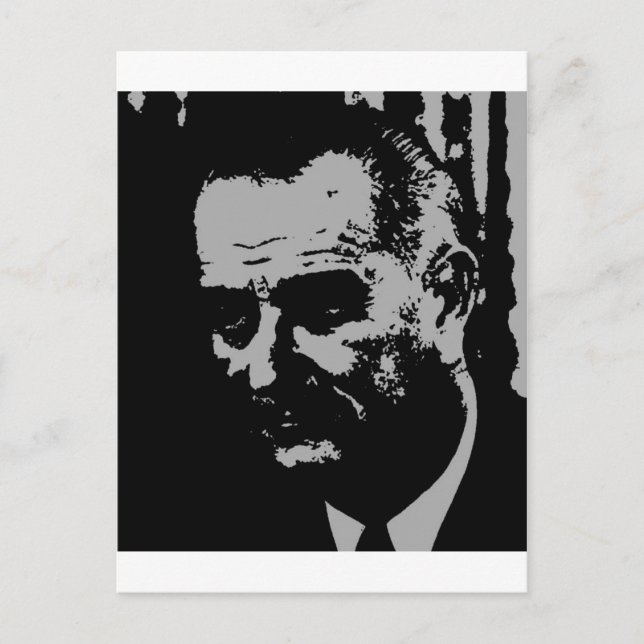 Lyndon B. Johnson Silhouette Postkarte (Vorderseite)