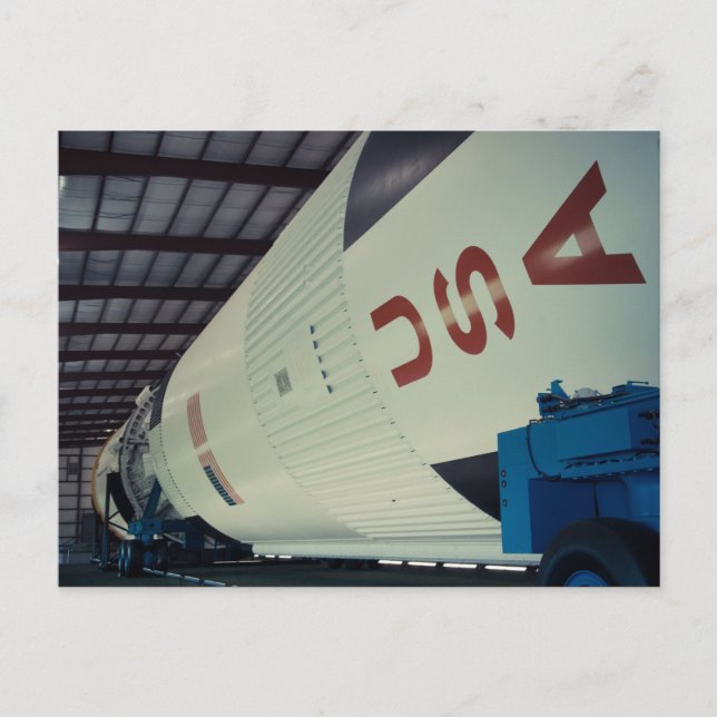 Lyndon B. Johnson Space Center Apollo Rocket Postkarte (Vorderseite)