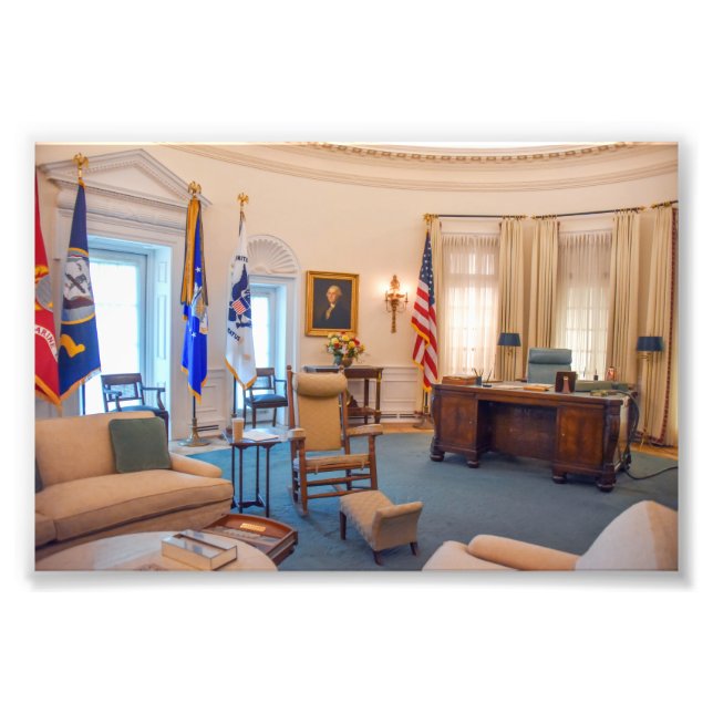 Lyndon Baines Johnson Oval Office Replikat Fotodruck (Vorne)