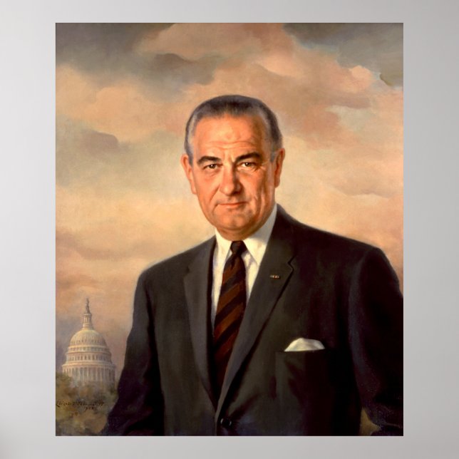 LYNDON BAINES JOHNSON von Elizabeth Shoumatoff Poster (Vorne)