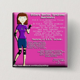 Lyndon Ehlers Danlos Syndrom-Bewusstseinsknopf Button