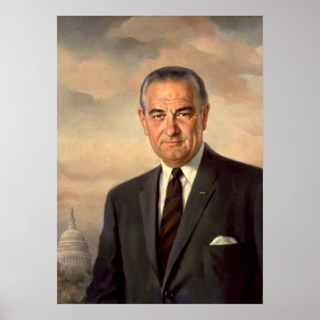 Lyndon Johnson Offiziell Portrait Poster (Vorne)