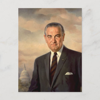 Lyndon Johnson Offiziell Portrait Postkarte