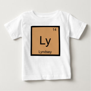 Lyndsey Name Chemie Element Periodensystem Baby T-shirt