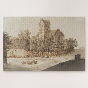 Lyngby Church (1795) - Caspar David Friedrich Puzzle