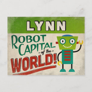 Lynn Massachusetts Robot - Funny Vintag Postkarte