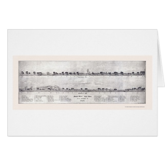 Lynn, panoramische Karte MAs - 1820 (Vorderseite (Horizontal))