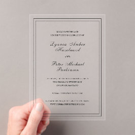 Lynnea Simple Elegant Wedding Save the Date Acryleinladungen