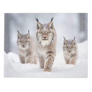 Lynx Animal Family Wandering Nature Notizblock