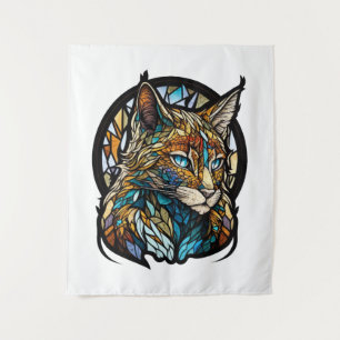 Lynx Animal Portrait Gestaltete Glass Wildlife For Wandteppich