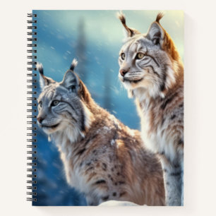 Lynx Animal Wildlife Wilder Wilder Maler Notizbuch