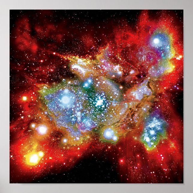 Lynx Arc Starbirth Star Cluster Artist Impression Poster (Vorne)