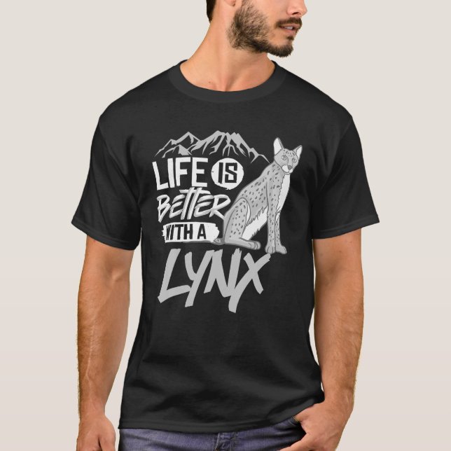 Lynx Cat Animals Safari Bobcats Niedlich Südafrika T-Shirt (Vorderseite)