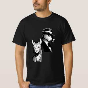 Lynx Detektiv, schwarzer Film T-Shirt
