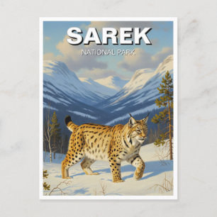 Lynx in Sarek Nationalpark Schweden Reisen Postkarte