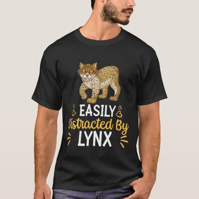 Lynx leicht abgelenkt T-Shirt (Vorderseite)