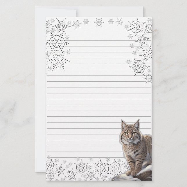Lynx Lined Stationery Briefpapier (Vorderseite)