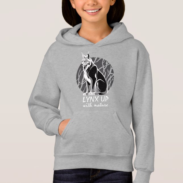 Lynx mit der Natur Hoodie (Vorderseite)