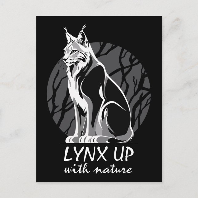 Lynx mit der Natur Postkarte (Vorderseite)