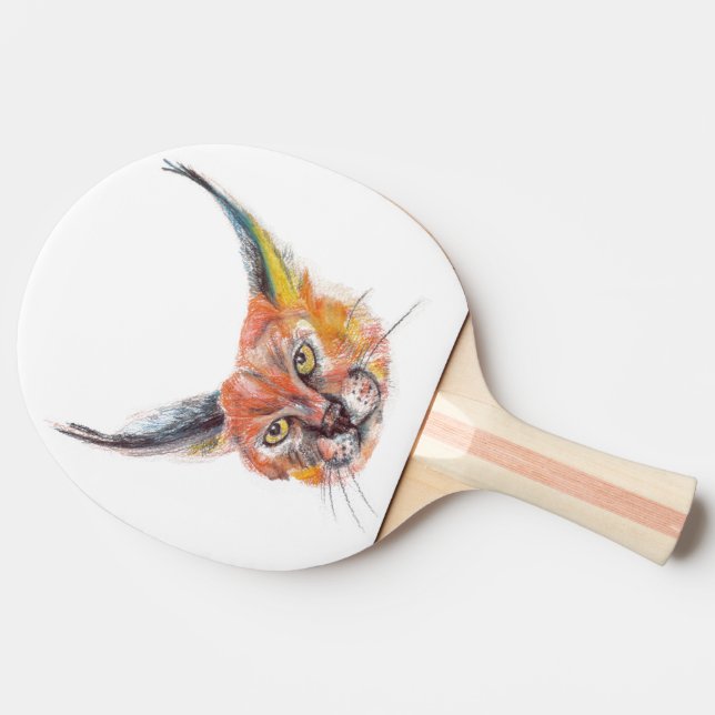 Lynx Ping Pong Paddle, Red Rubber Back Tischtennis Schläger (Seitenansicht)