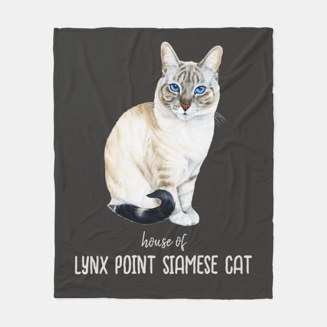 Lynx Point Siamese Cat Personalisiert Fleecedecke (Vorderseite)