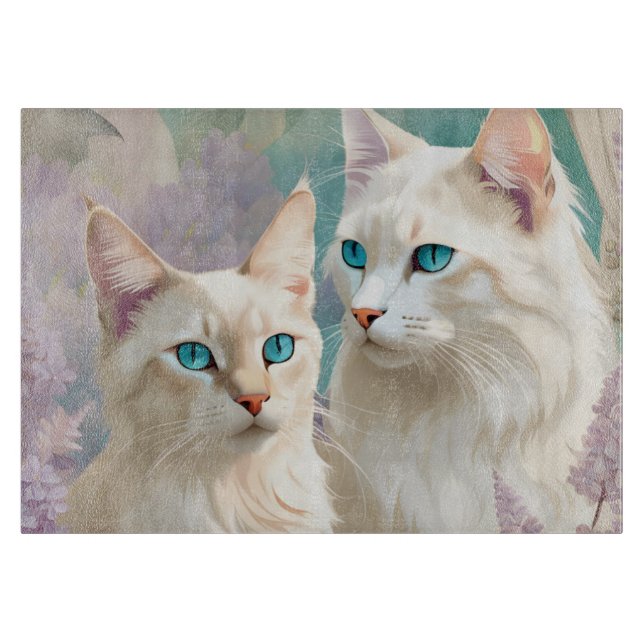 Lynx Point Siamese Portrait Art Schneidebrett (Vorderseite)