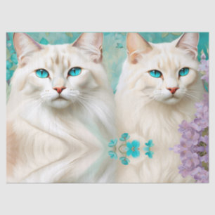 Lynx Point Siamese Portrait Art Seidenpapier